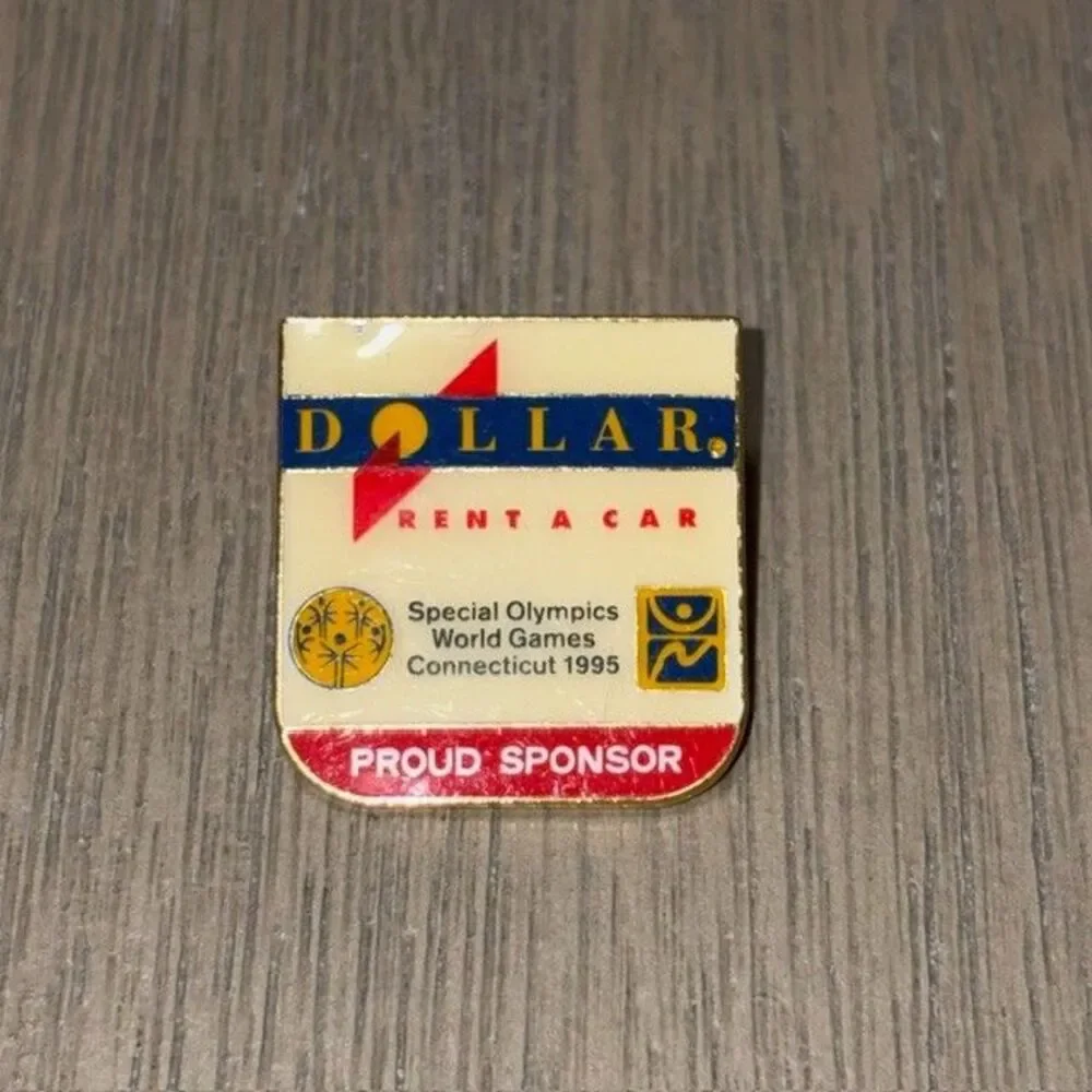 Vintage Special Olympics World Games 1995 Connecticut Dollar Rent A Car Pin
